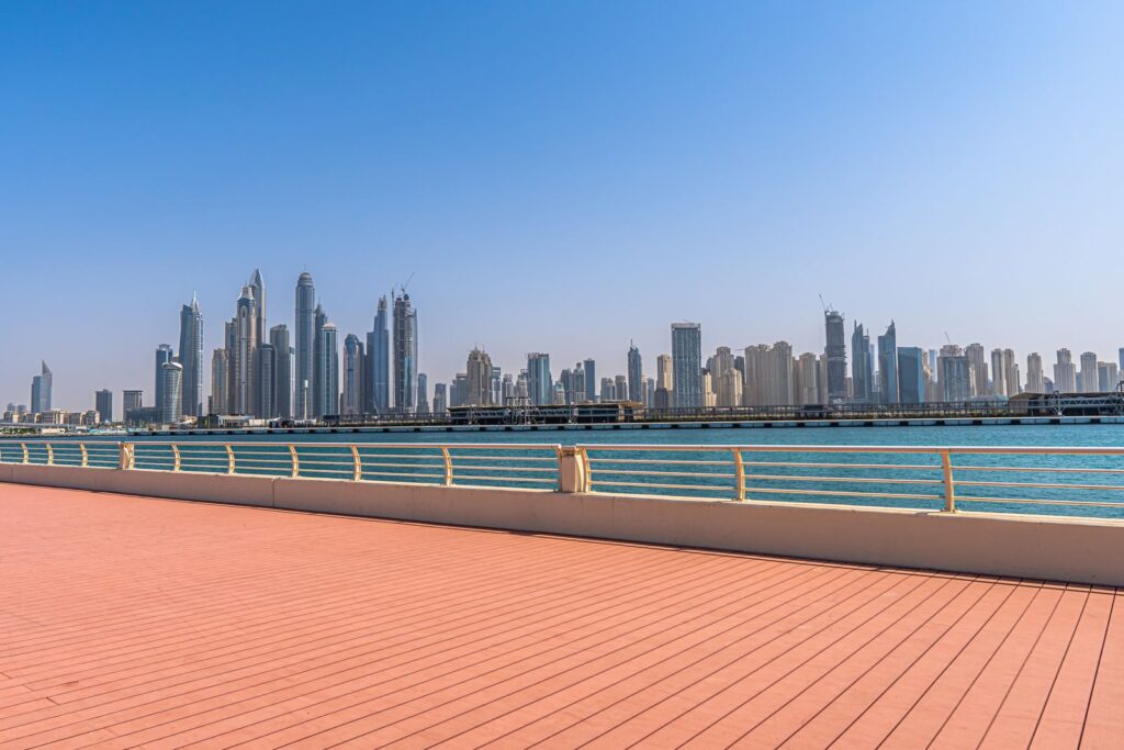 Dubai Marina skyline near Marina Vista, Emaar Beachfront, Dubai